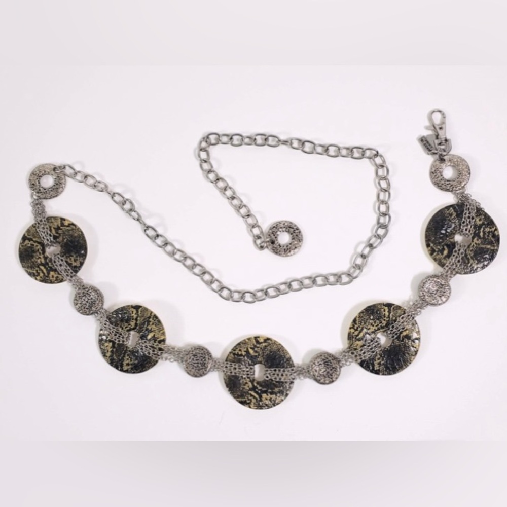 Chico’s Chain Snakeskin pattern Belt